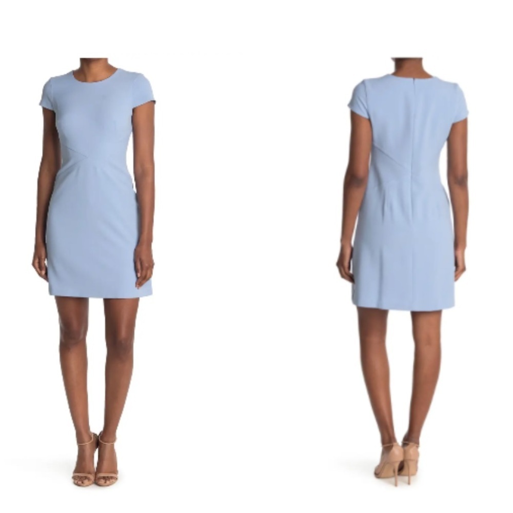 Eliza J Soft Blue Cap Sleeve Mini Shift Dress 12